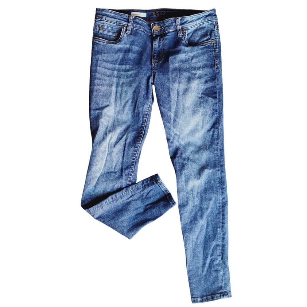Kut from the Kloth Toothpick Skinny Jeans Medium Wash Blue Denim Petite 6 Casual